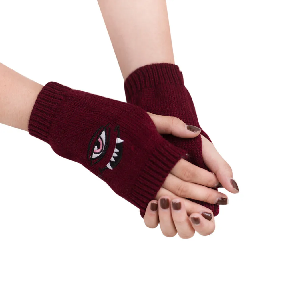 Женские вязаные перчатки без пальцев теплые зимние мягкие удобные L50/1226|Женские