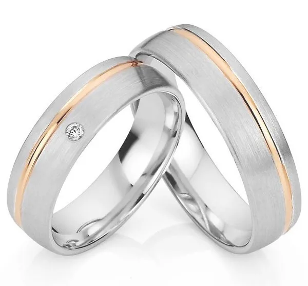 Ателье цвета розового золота palting titanium обручальное пару weddingring Наборы для мужчин titan trauringe