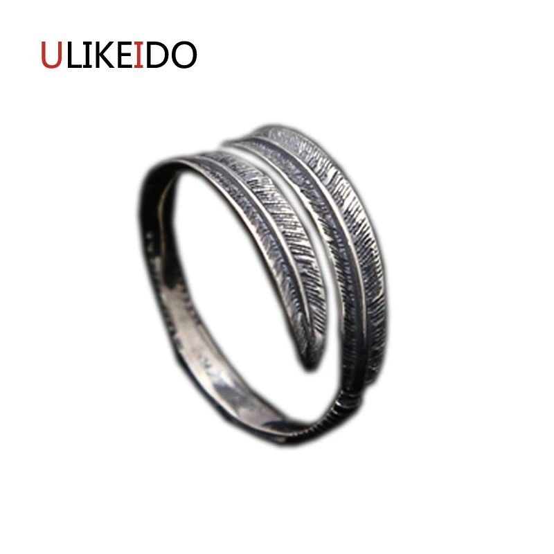 

100% Pure 925 Sterling Silver Jewelry Takahashi Goros Rings Eagle Feathers Opening Ring For Men And Women Birthday Gift 153