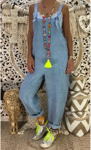 

Summer Women Casual Loose Denim Bodysuits Overalls Sleeveless Playsuits Straps Casual Jumpsuit Romper Long Trousers Plus Size