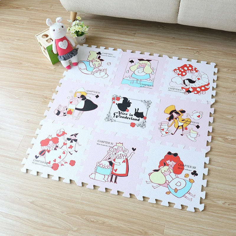 Мягкие пазлы ползать коврик пены влагостойкий нетоксичные для детей спальня
