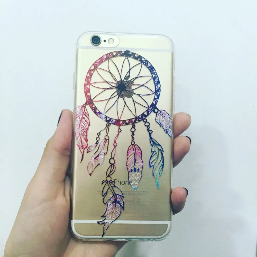 Чехол для iPhone 6 S Plus 5 5S SE прозрачные чехлы цветочный Рисунок Пейсли цветок Мандала