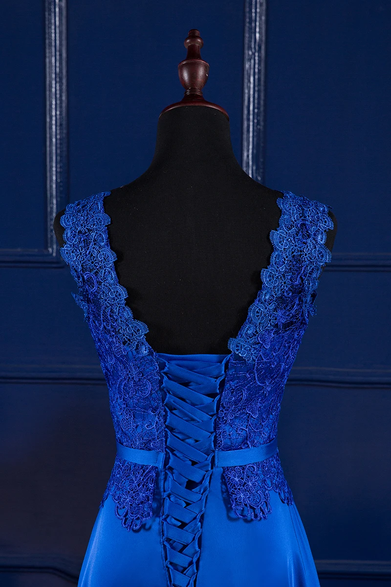 Формальные Вечерние платья Vestido de Festa А-силуэт со шнуровкой сзади Формальное вечернее платье
