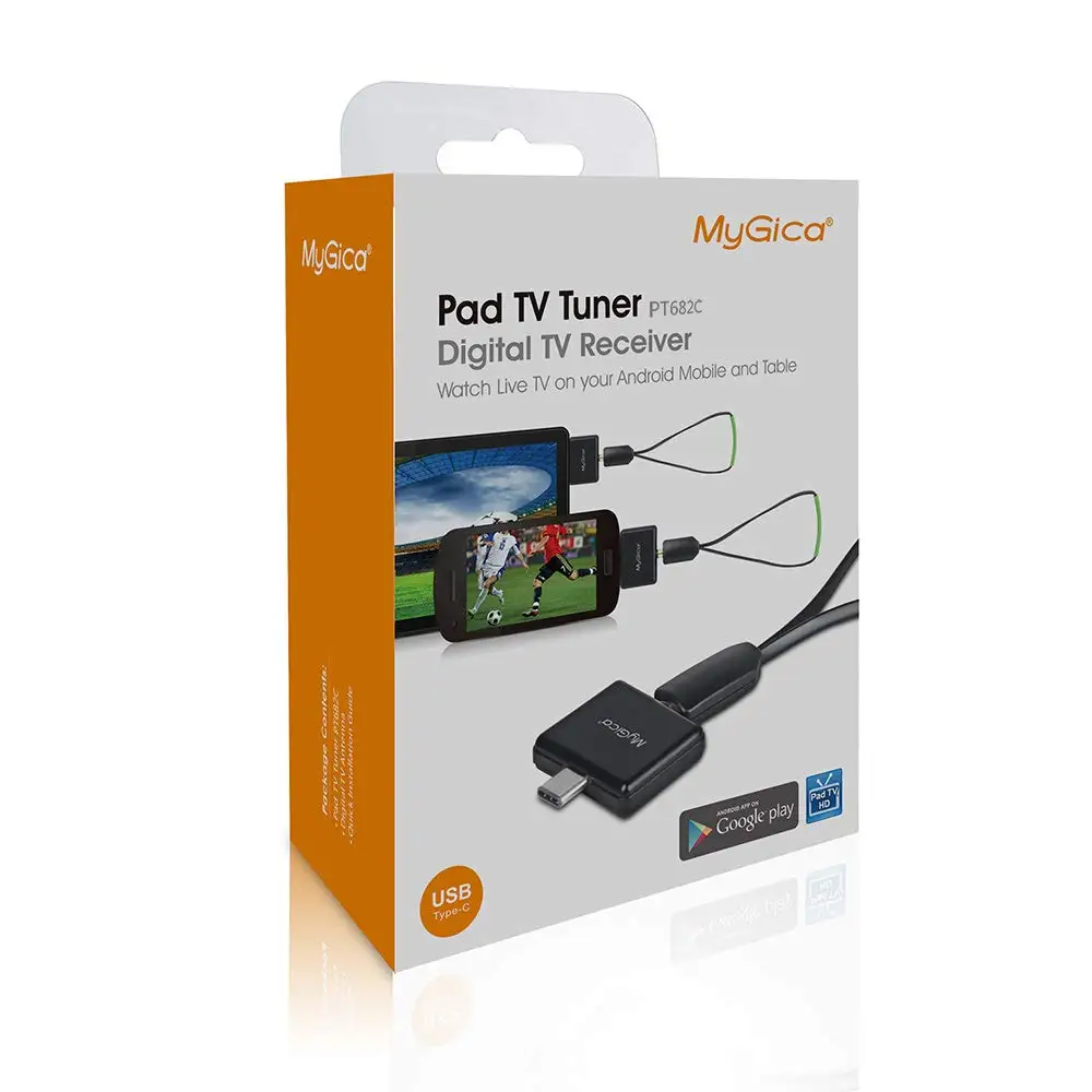 ТВ тюнер MyGica для просмотра цифрового ATSC с Android Mobile или Pad USB Type C PT682C|Спутниковое ТВ|