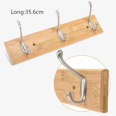 original 3hook Креативный настенный бамбуковый крючок для спальни, подвесной крючок в европейском стиле для одежды, крючок для стоек, аксессуары для гостиной - Цвет: original 3hook