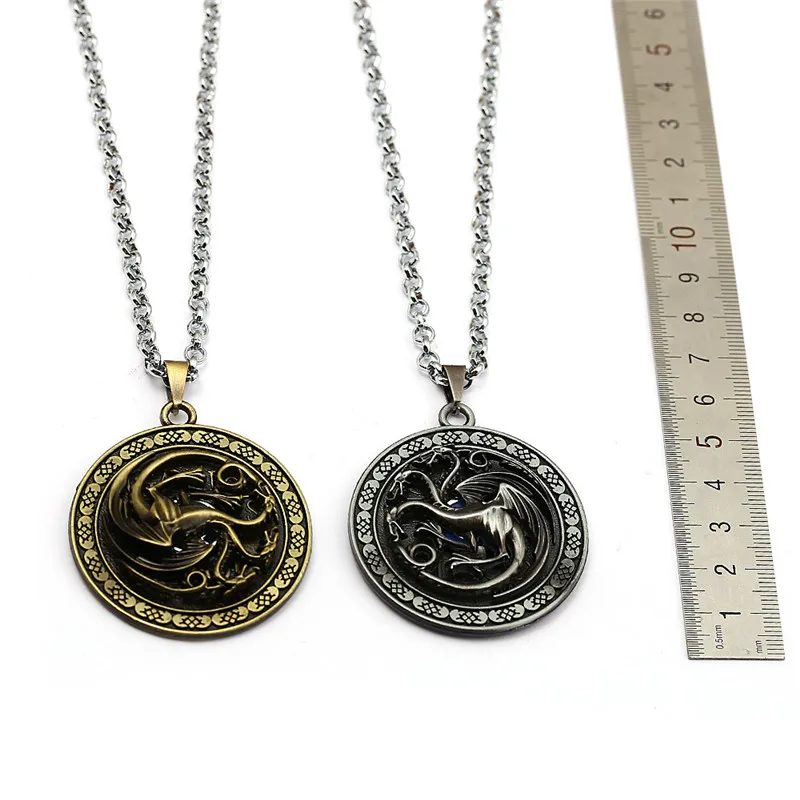 Дом Ланнистер Таргариен ожерелье Старк звено цепи кулон волк Дракон