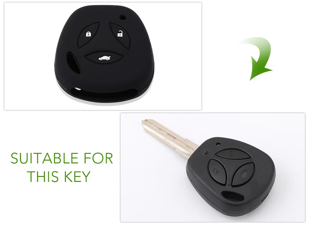 Силиконовый резиновый чехол для автомобильного ключа с 3 кнопками LADA Vesta Granta XRay