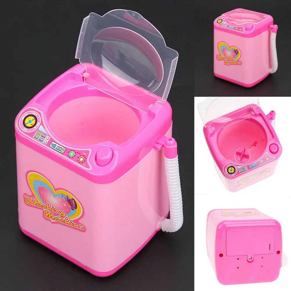 2019 Newest Hot Toddler Baby Girls Mini Electric Washing Machine Dollhouse Toy Very Useful Wash Makeup Brushes Housekeeping Toys | Игрушки и