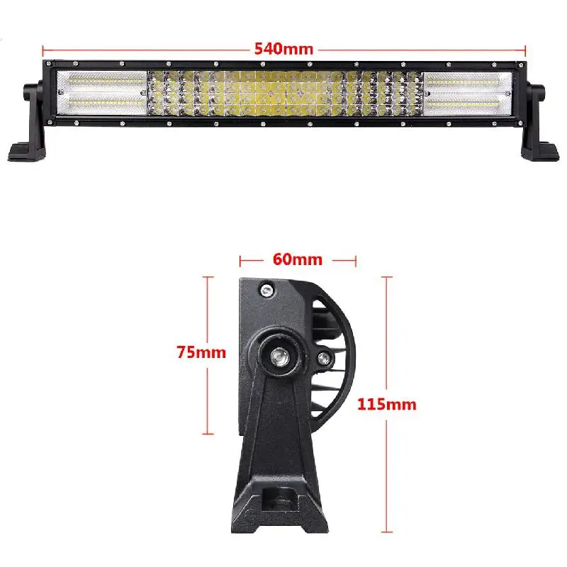 Oslamp 4 ряда 22 &quot432 Вт 32&quot 612 W 42 &quot792 52&quot 972 изогнутый светодиодный свет бар