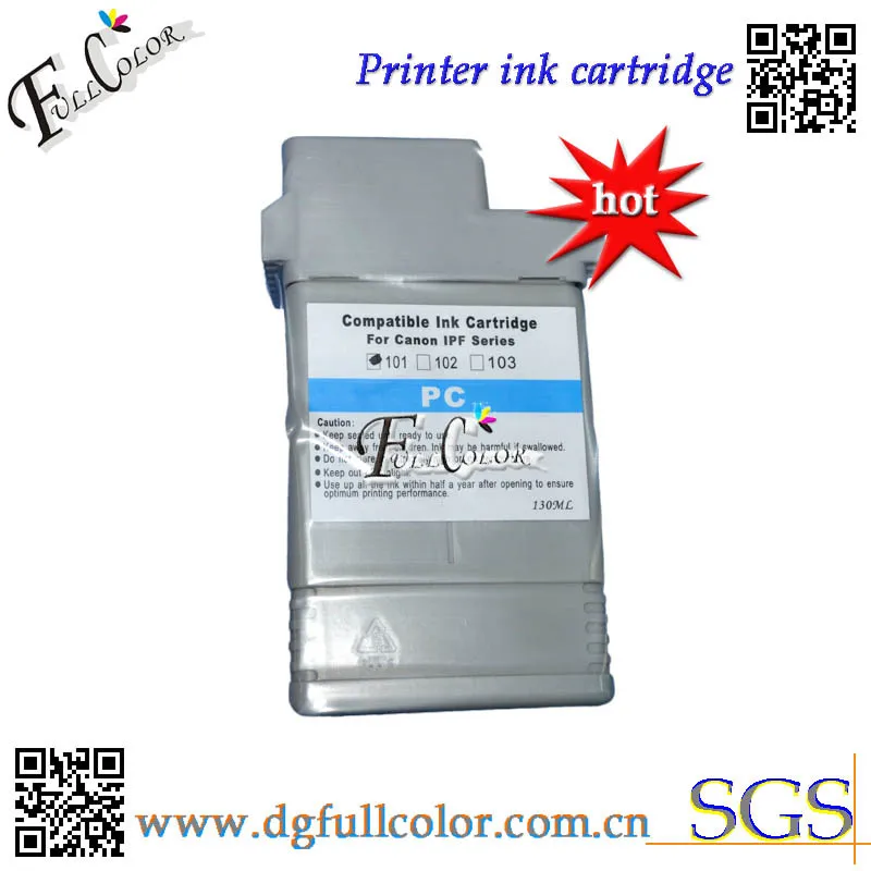 

Free shipping PFI101 ink tank with high quality resin pigment ink and original chip for IPF6000s ink cartridge