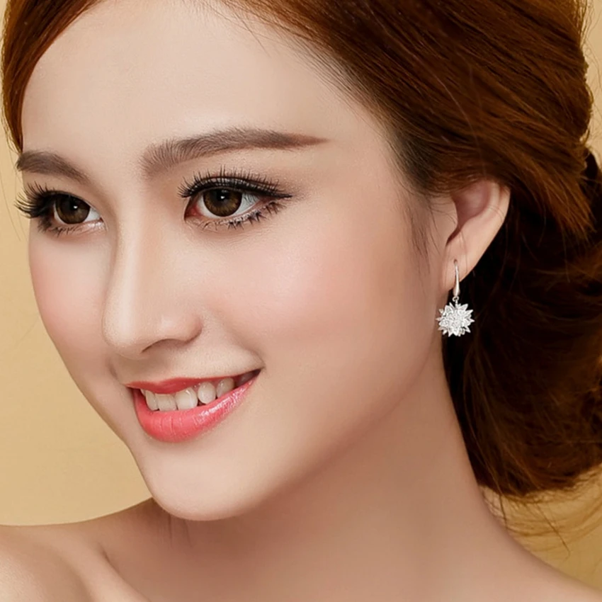 Женские серьги из серебра 925 пробы с камнями|crystal earrings|fashion crystal earringsearrings fashion |