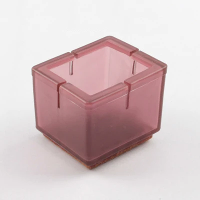 22 12Pcs Chair Leg Caps Assorted Round Square Rectangle Felt Silicone Floor Protector Furniture Table Feet Covers Dark Red - Цвет: 22