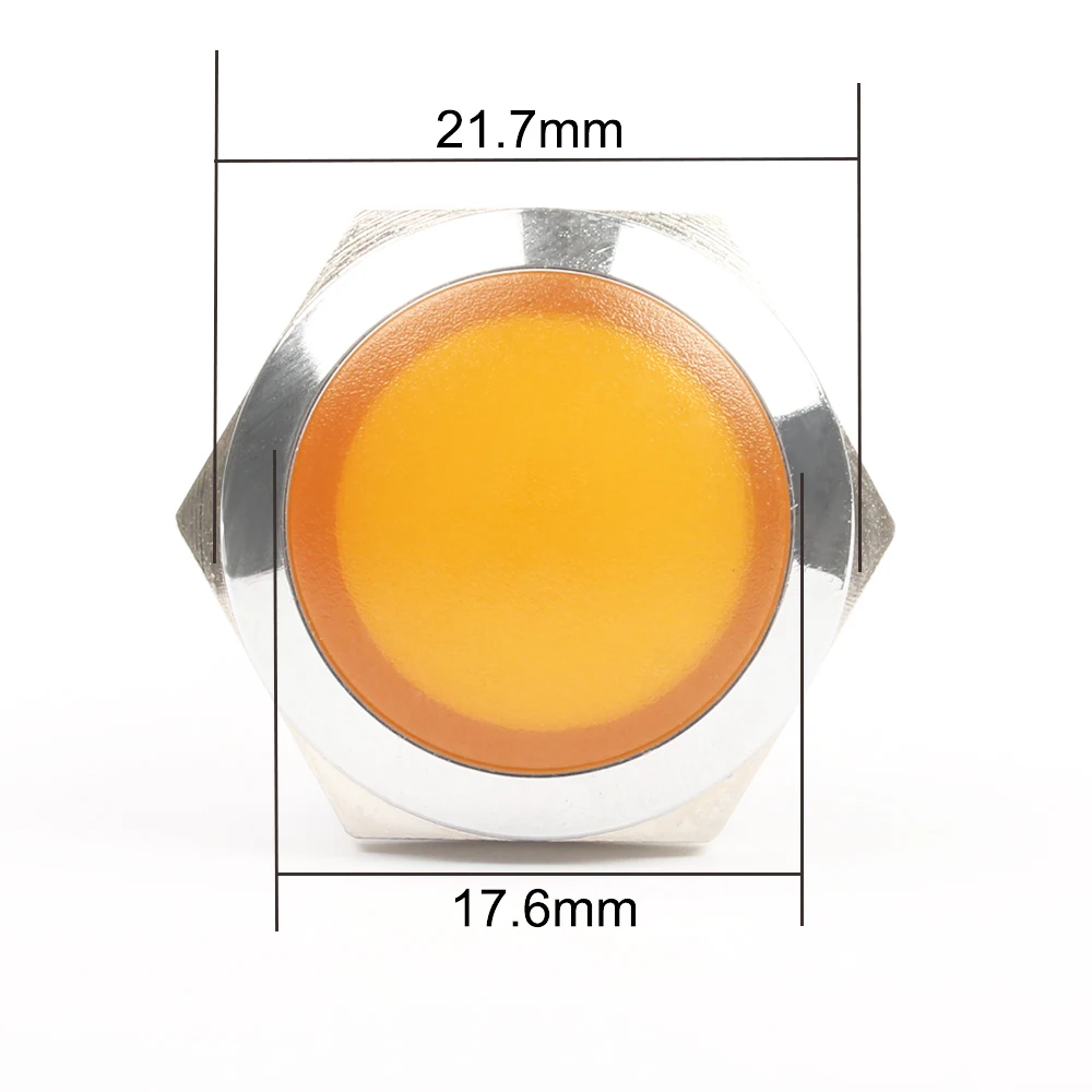 Светодиодный металлический индикатор 19 мм Водонепроницаемая сигнальная лампа 3