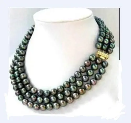 

Wholesale Free Shipping 100% Natural Jewelry> 16 "Baroque 3row White Freshwater Pearl Necklace