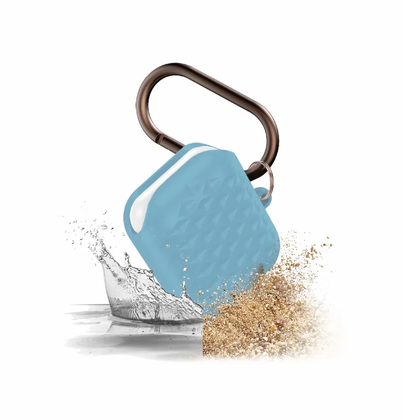 Водонепроницаемый чехол для наушников Airpods 2& 1, мягкий силиконовый беспроводной чехол для наушников Airpods, защитный чехол с крючком