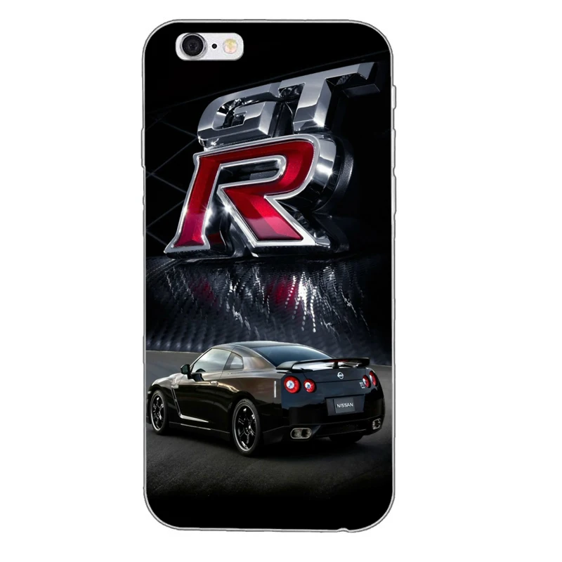 Автомобиль NISSAN GTR силиконовый мягкий чехол для телефона из ТПУ для Apple iPhone 4 4S 5 5S 5c SE 6 6s plus, 7, 7 plus, 8, 8 plus, X