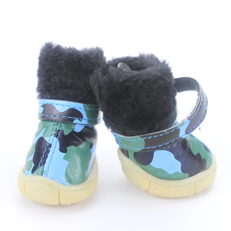 Новинка 2018 года теплая камуфляжная Обувь для собак зимние водонепроницаемые