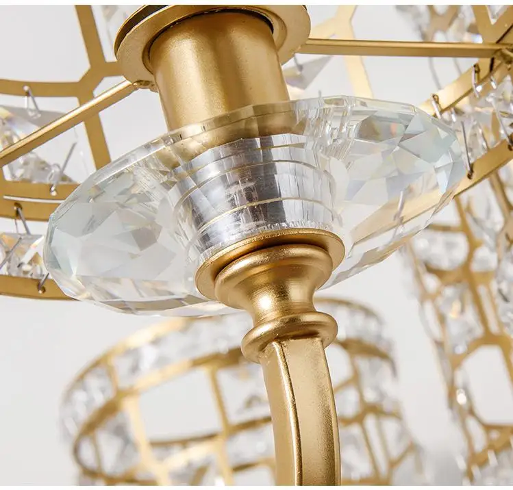 Американский стиль хрустальные люстры для гостиной железный светильник