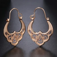585 rose gold color womens drop earrings jewelry earrings for women girl flower pattern fashion ladies gifts 2018 hge193