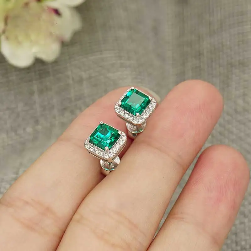 Женские серьги с искусственным драгоценным камнем 14 к|Серьги-гвоздики| |