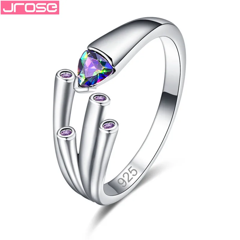 JROSE 2019 новейший дизайн серебро 925 ювелирные изделия Модные женские кольца Размер 6