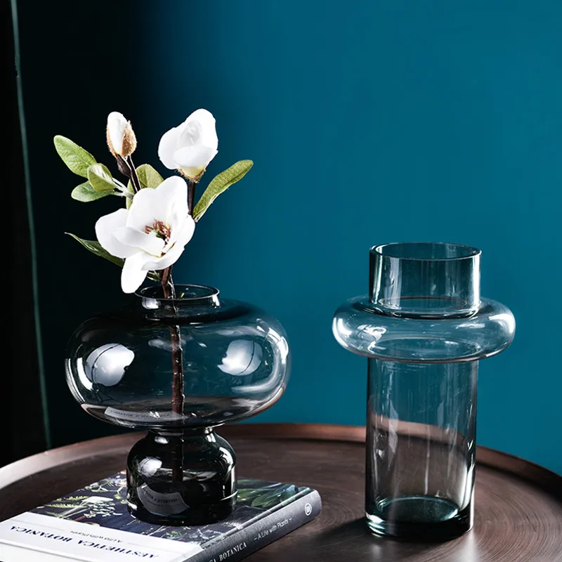 

Nordic Luxury Gourd Style Glass Vase Home Decoration Accessories Creative Hydroponic Dried Flower Arranger