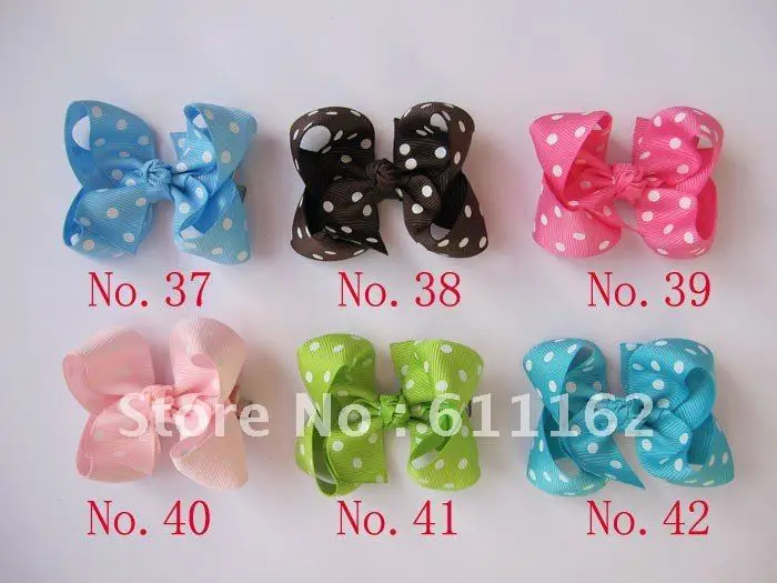 

Girls' hair accessories 120pcs Baby Hair bow grosgrain ribbon bows hairband spotty/colorful JUJG