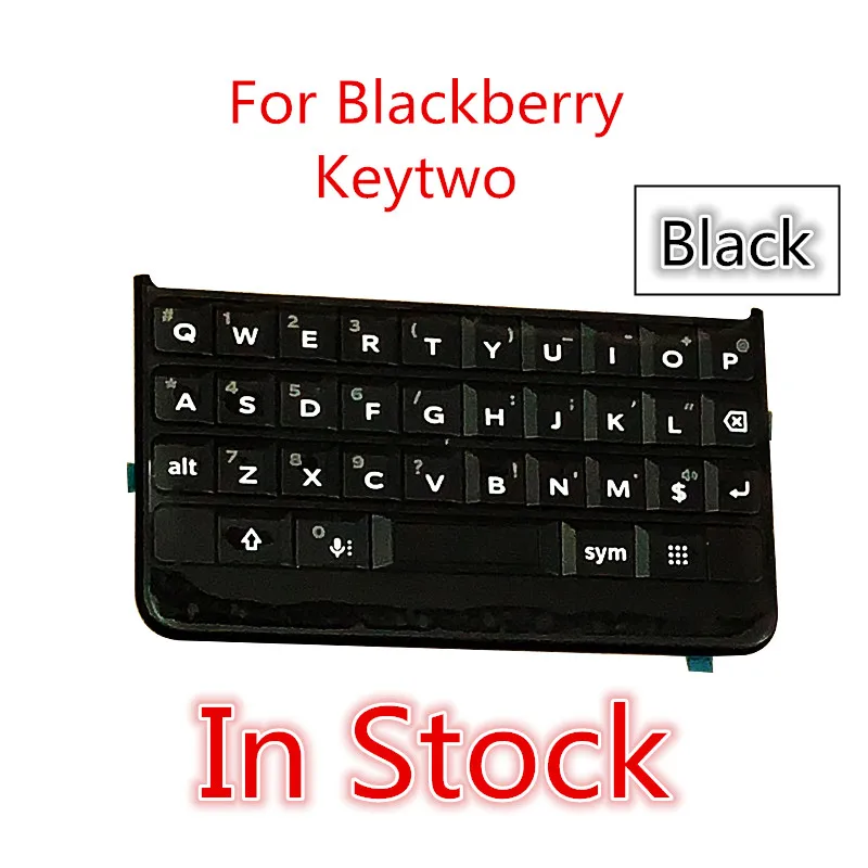 Teclado negro con Cable flexible para BlackBerry, 2 teclas de teclado, 2 Teclas de repuesto-0