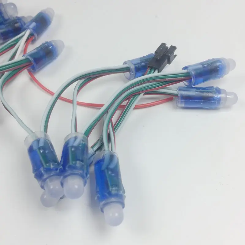 2000 шт 12 мм WS2811 2811 IC полноцветный пиксельный светодиодный модуль света DC 5V вход IP68