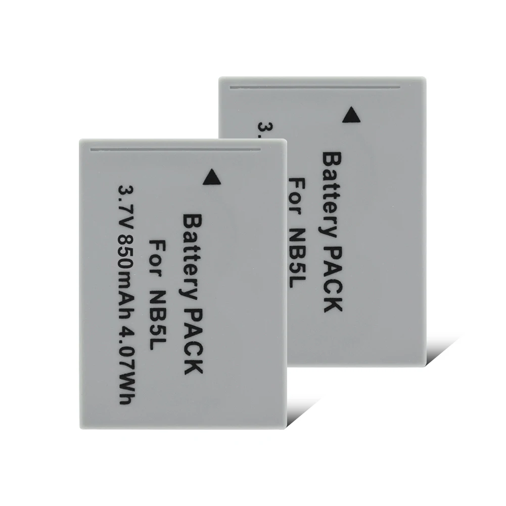 1/2 шт NB5L NB-5L NB 5L перезаряжаемый 3,7 V 850mAh литиевый аккумулятор для камеры Canon Powershot SD700 IS SD700IS/SD790 IS SD790IS - Цвет: 2 pieces batteries