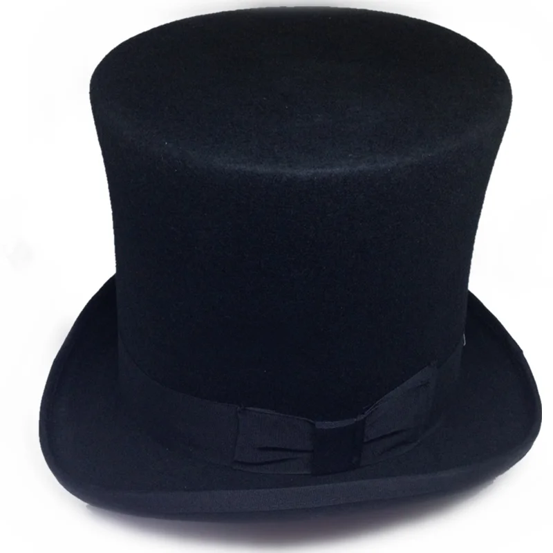 Мужская шерстяная шляпка в стиле стимпанк 25 см|wool fedora|top hatmad hatter top hat |
