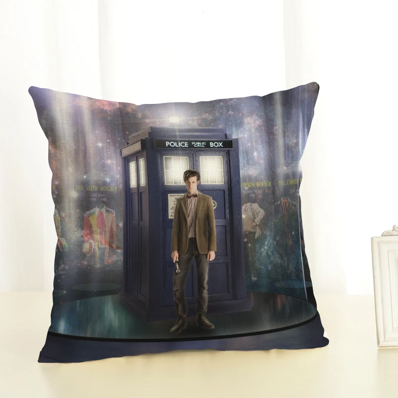 Наволочка для подушки Doctor Who 45x45 см, хлопковая льняная домашняя декоративная подушка для дивана, автомобильная спальная подушка - Цвет: Зеленый