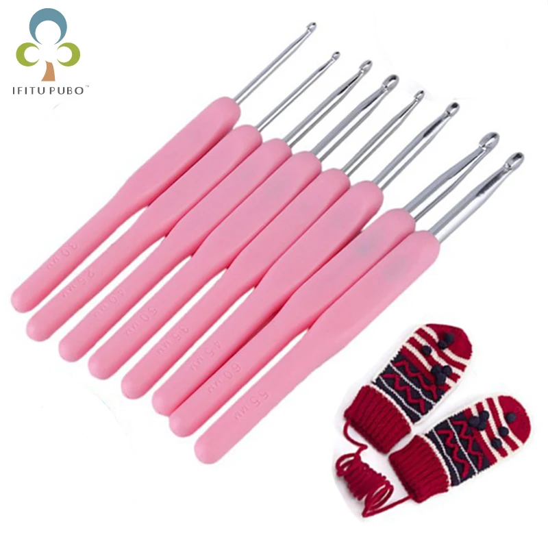 Набор из алюминиевых крючков для вязания крючком 8 шт./компл. 2019|knitting needles|hook kitneedle