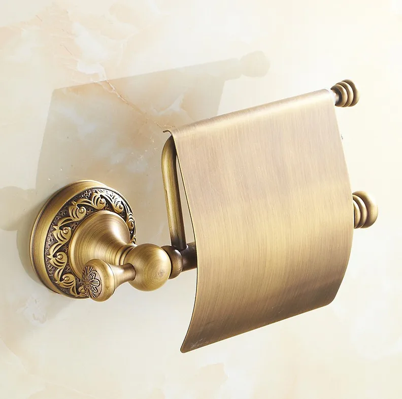 

2016 Bathroom Antique brass Finish Creative Carving Flower Toilet Paper Holder /Bronze Material Toilet Roll /Tissue Roll