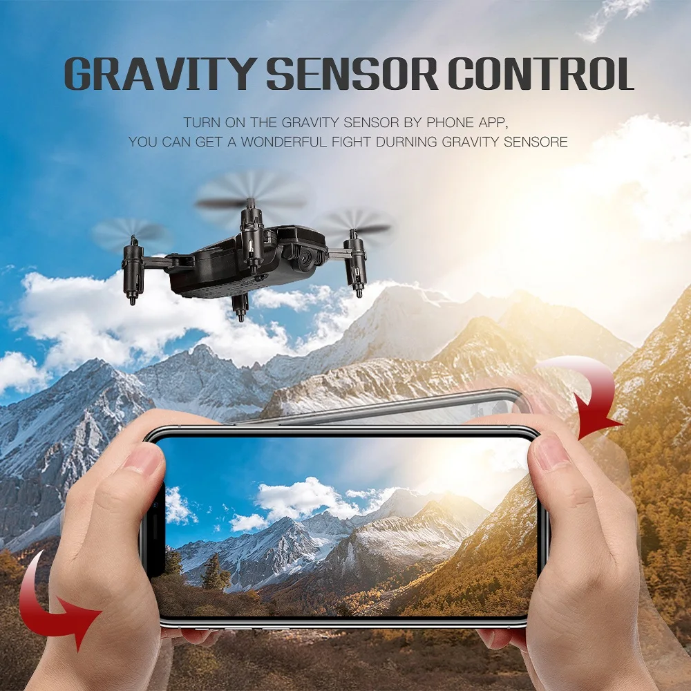 Мини Дрон с камерой wifi FPV мини Квадрокоптер складной RC Дроны HD высота Удержание