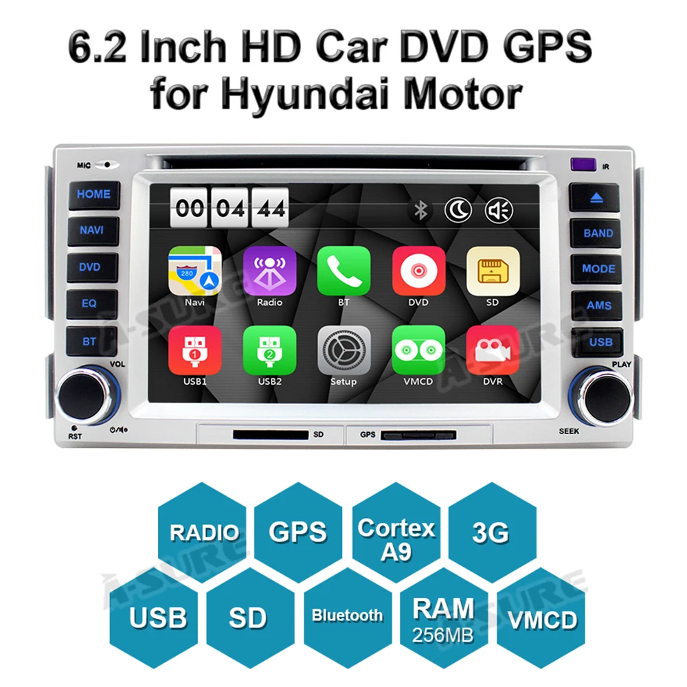 Автомобильный мультимедийный плеер A Sure 2 Din автомобильное радио GPS DVD стерео