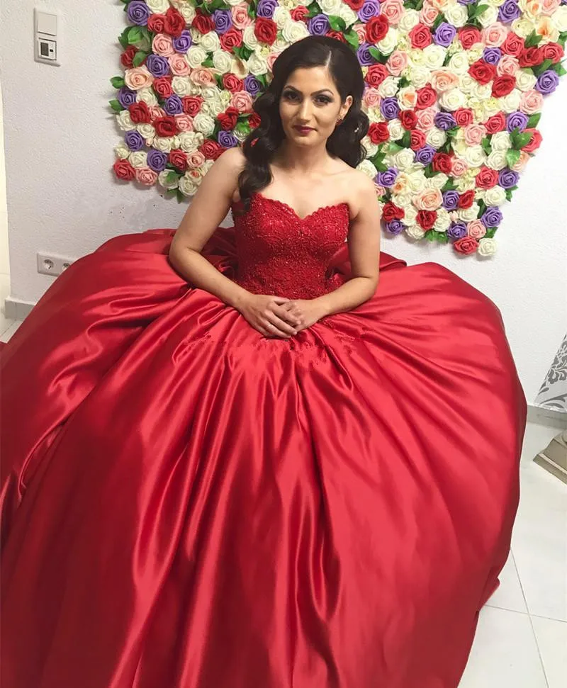 Темно-красный цвета кружевное сатиновое бальное платье без бретелек quinceanera Корсет без бретелей Бальные платья для выпускного вечера сладкий 16 платья Бальные платья
