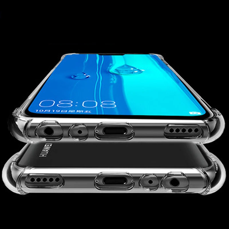 YueTuo Мягкий ТПУ Прозрачный чехол на заднюю панель телефона, чехол для huawei y6 y9 y7 pro y 6 9 7 силиконовые аксессуары