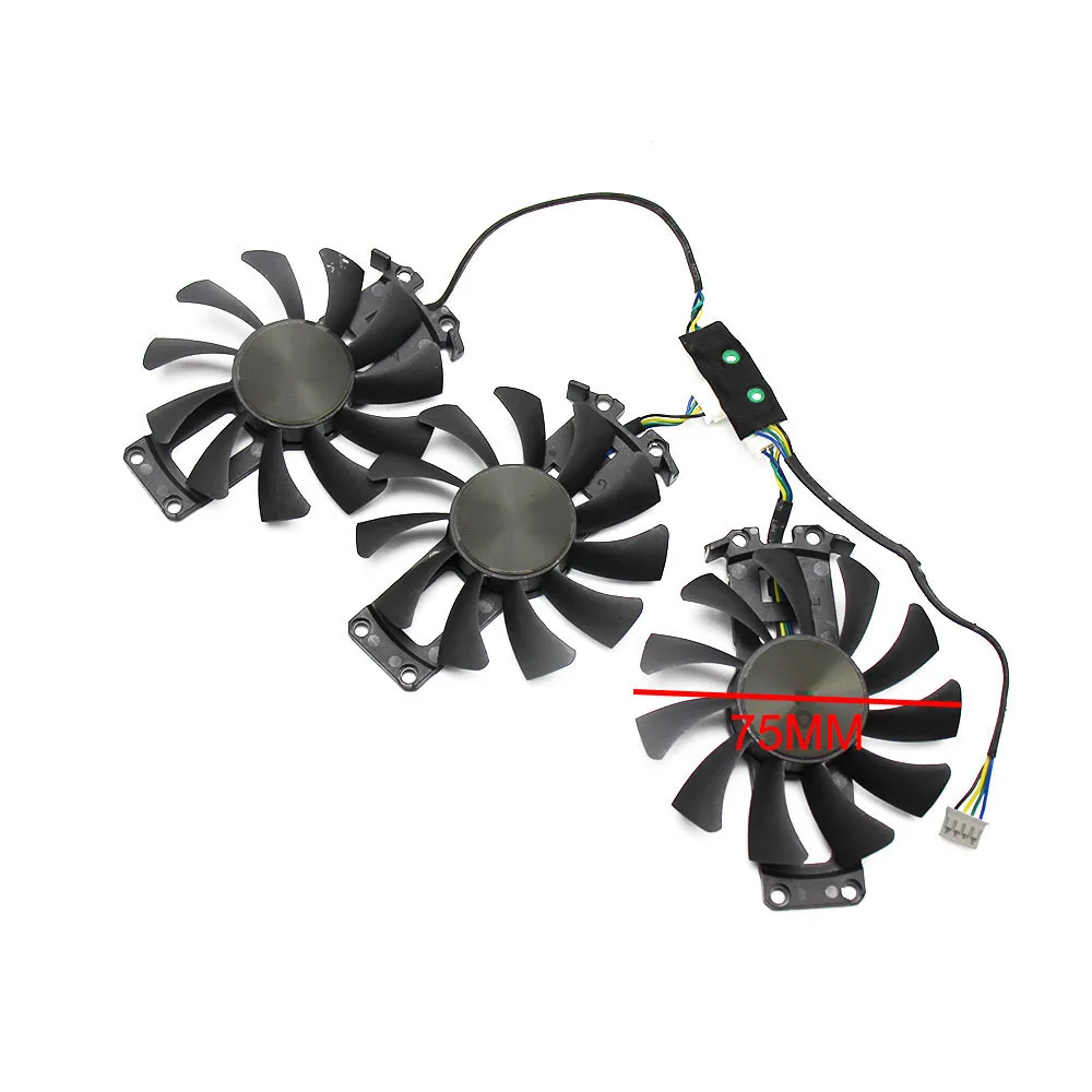 75 мм GA81S2U 4PIN GTX980 GTX 970 VGA охлаждающий вентилятор GPU Замена для ZOTAC Geforce GTX970 980-4GD5 AMP HA