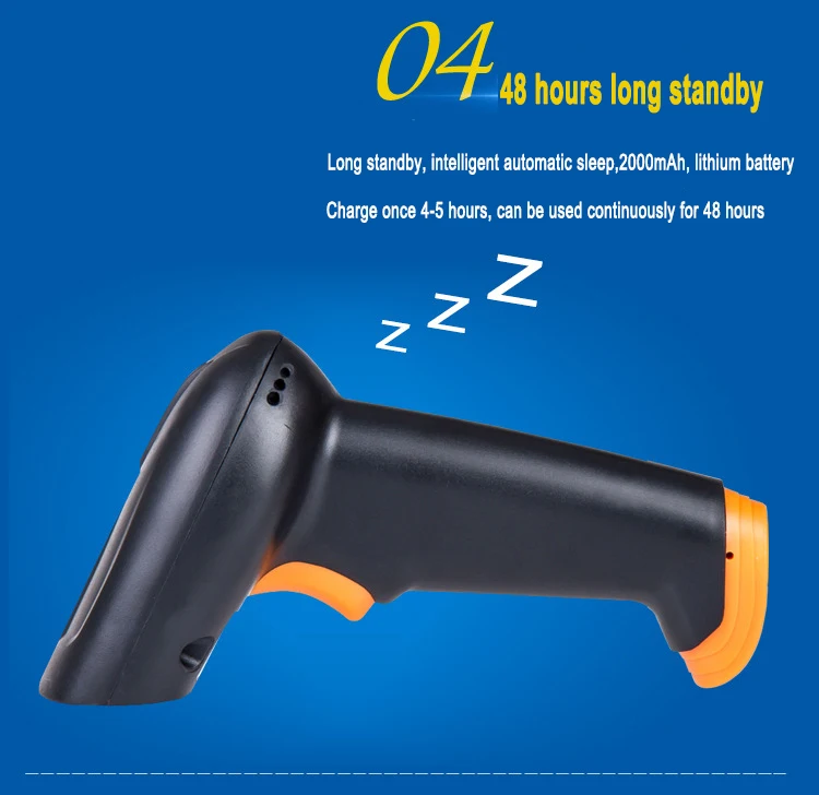 NETUM S6 беспроводной сканер штрих кода 2000 мАч считыватель 2 4G до 50m лазерный