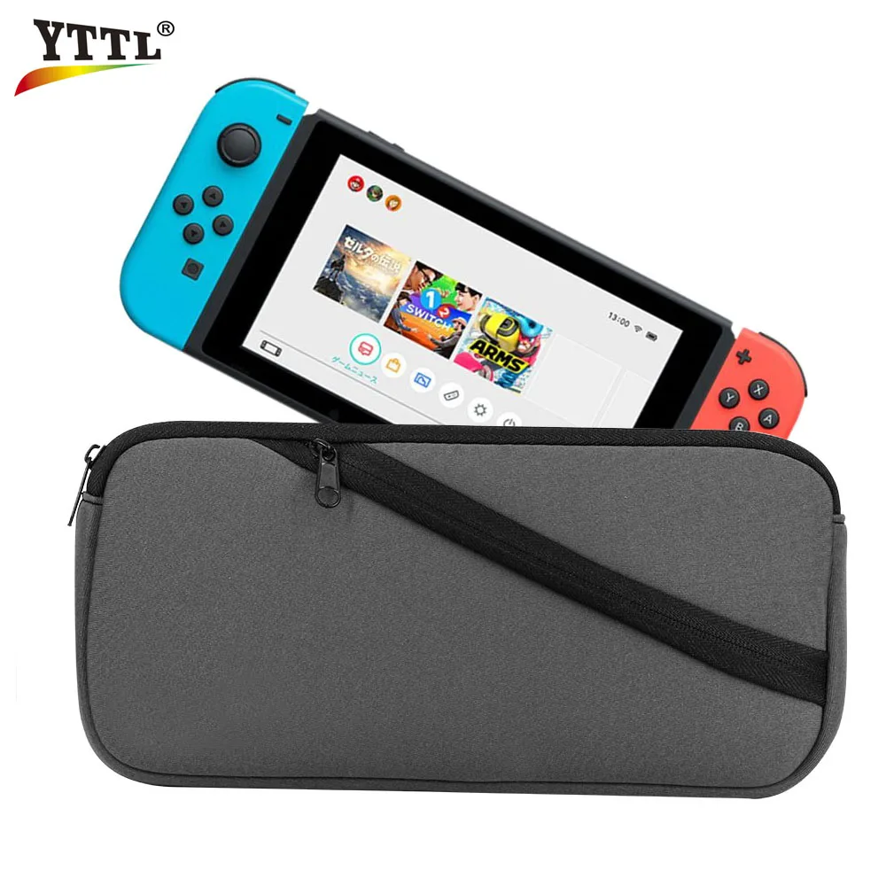 Мягкий чехол YTTL сумка для хранения игровых аксессуаров Nintendo Switch слот карт внутри