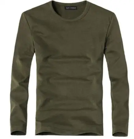 ИПЦ 2019 Новая модная брендовая мужская одежда одноцветная футболка с длинным