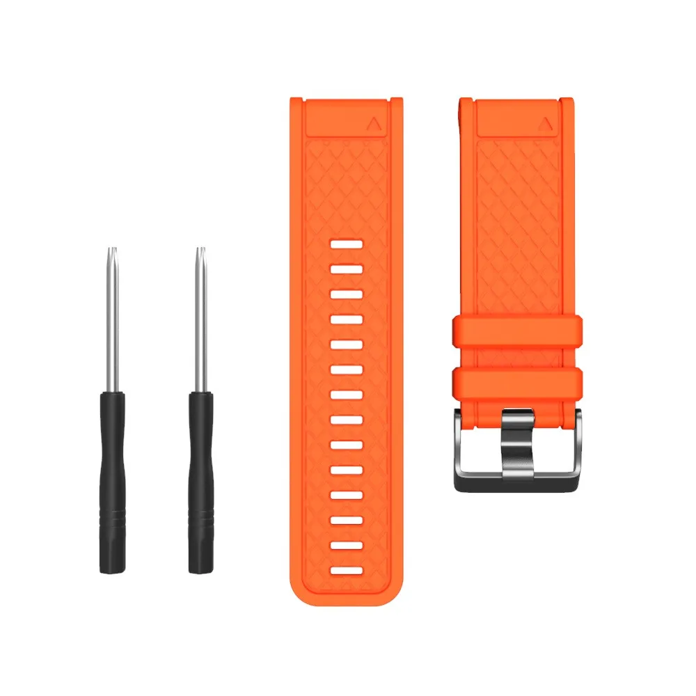 Носимые устройства для Garmin Fenix/Fenix 2 Band Easy Fit 26 мм ширина мягкий силиконовый ремешок для часов умные аксессуары Sep21