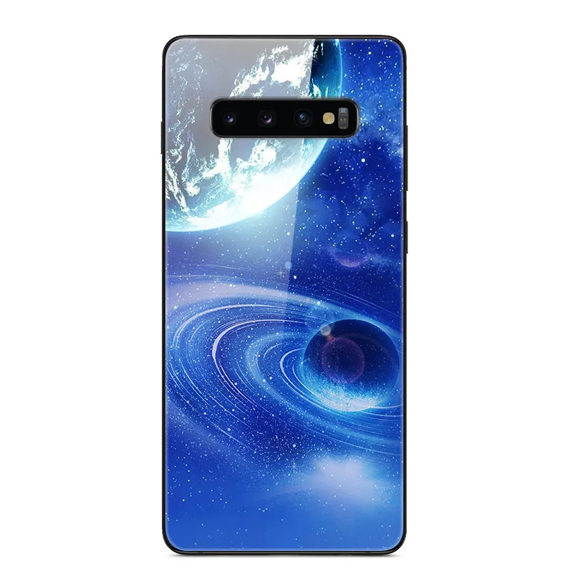 23 Чехол для samsung Galaxy S10 S10Plus, чехол из закаленного стекла для телефона, черный Чехол-бампер из ТПУ для samsung S10 Plus S10E S10+ s 10 - Цвет: 23