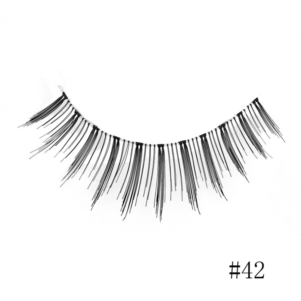 Ресницы из человеческих волос для наращивания 1 пара черные густые волоконные