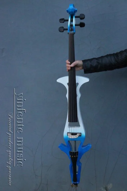 Белый 4/4 violoncello черная электрическая Виолончель из цельного дерева чудесная звуковая сумка с бантом Yinfente - Цвет: Белый