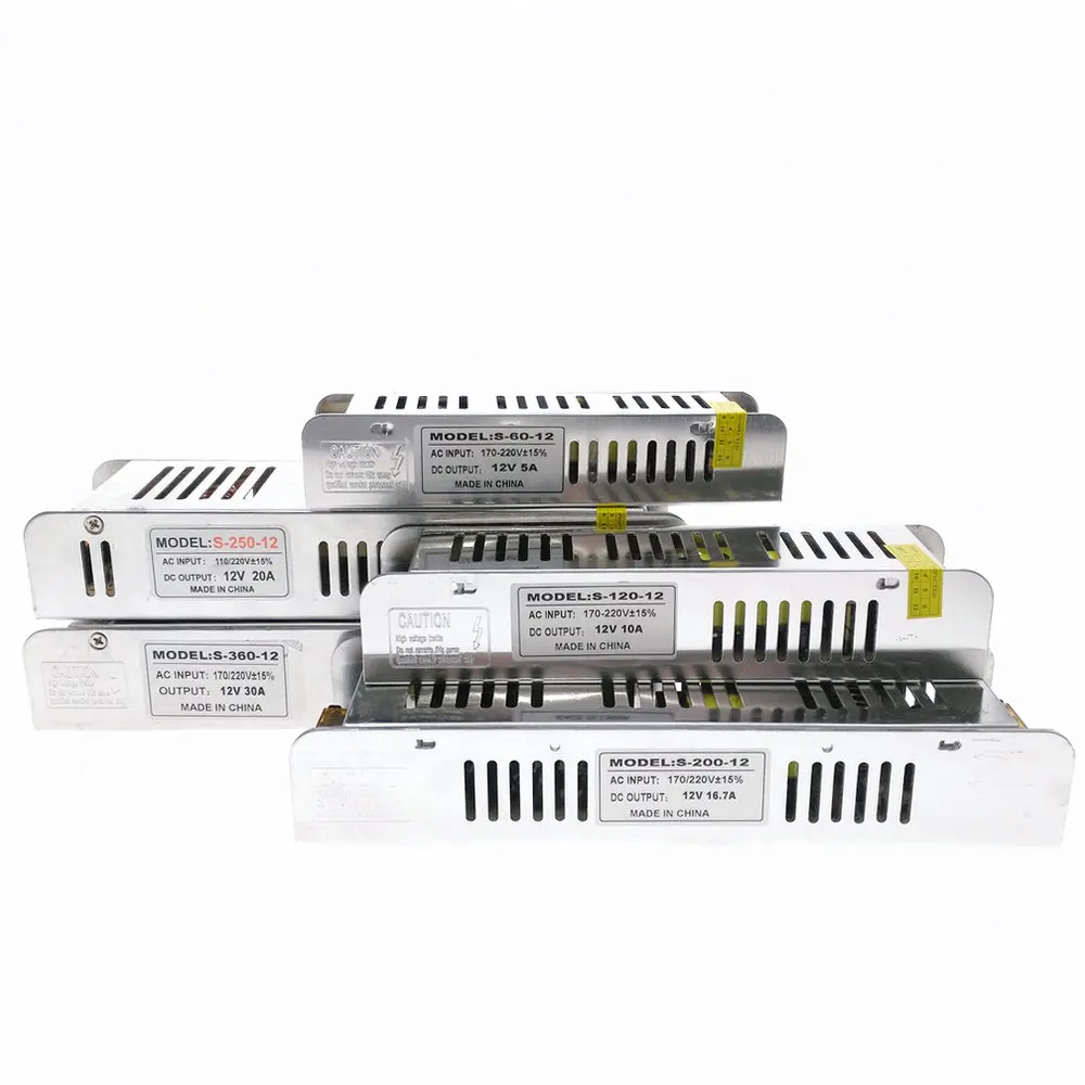 12 V светодиодный адаптер Освещение Трансформеры драйвер Питание AC220 к DC12V 60 W 120 200