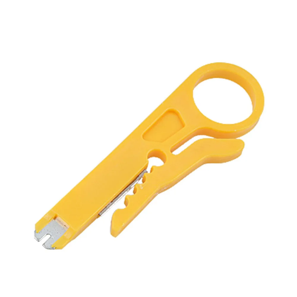 

Economy UTP RJ45 Stripper and 110 Style Punch Down Tool Universal Wire Pliers Cable Stripper Yellow Coaxial Cable Cutter Tool
