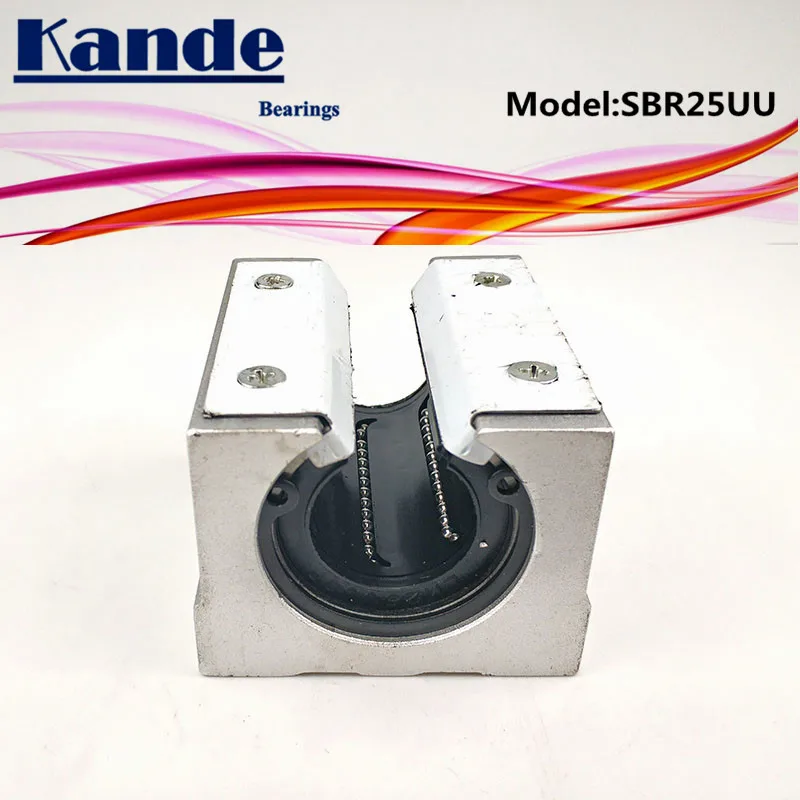 Подшипники Kande 4 шт. SBR25UU SBR25 UU открытый Подшипник блока CNC части скольжения для 25 мм