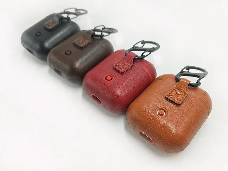 Luxury Leather CaseBluetooth Wireless Earphone Case For AirPods Protective Cover Skin Accessories for Apple Airpods Charging Box |
